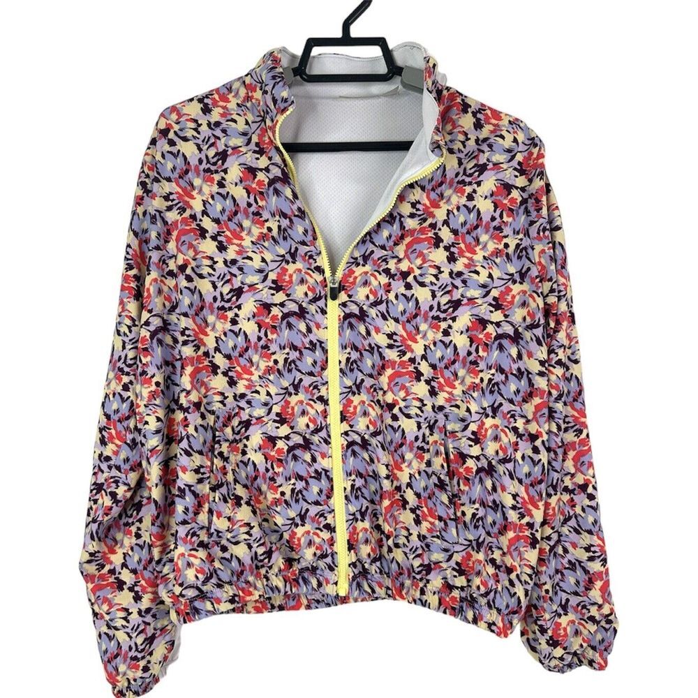 Zella Jacket Girls XL 14/16 Full Zip‎ Floral Lightweight Lined Multicolor